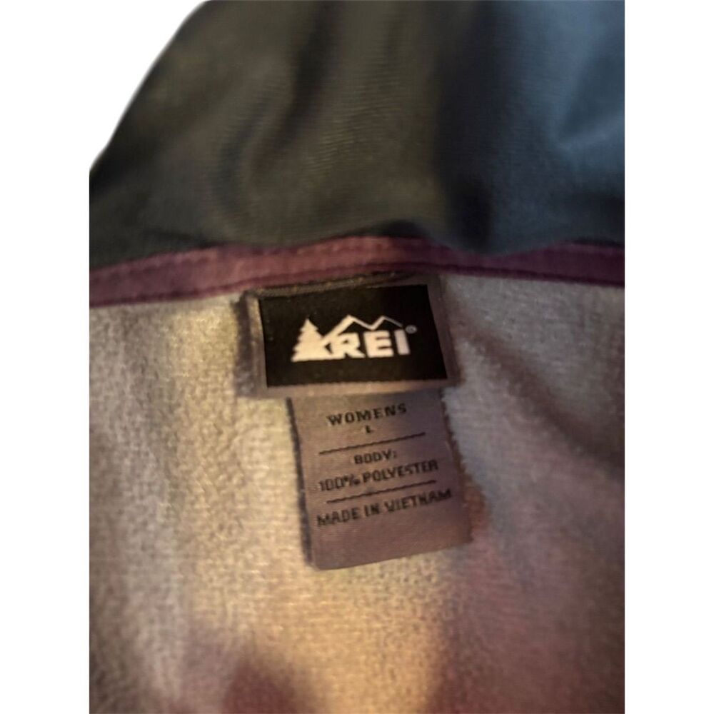 REI Women's Full Zip Fleece Jacket Light Blue Size Large - Picture 3 of 4